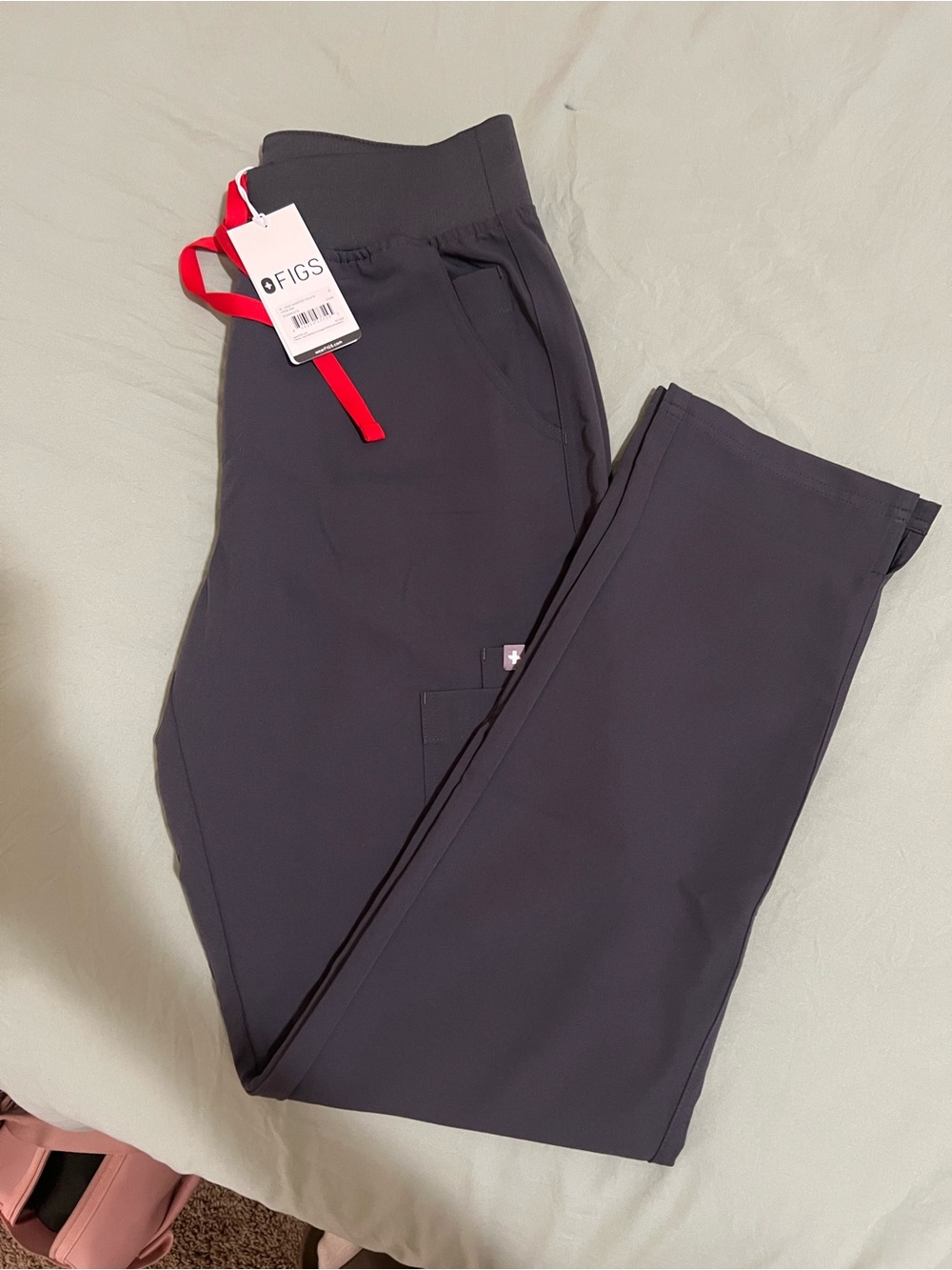 FIGS High Waisted Yola Scrub Pants- Charcoal Grey- size Small